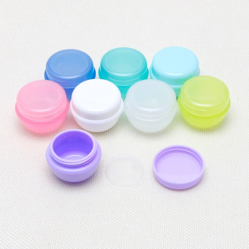

Mini Refillable Bottles Empty Cosmetic Travel Face Cream Lotion Jar Pot Container Screw Lid With Inner Lid Plastic Shampoo Pot