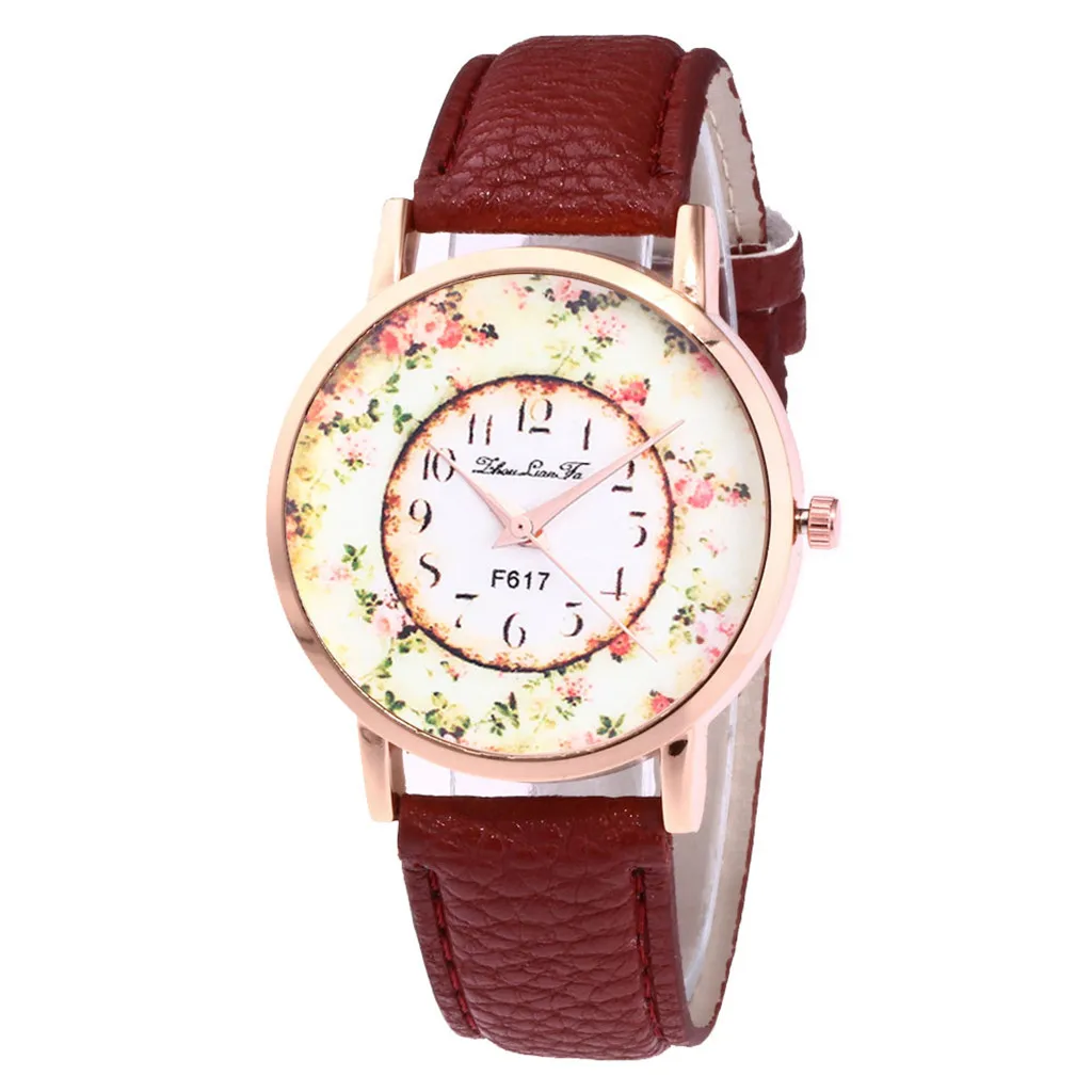 

Lovers Watches Wooden Timepieces Handmade Cork Strap Women Watch Luxury brand watch women flower dial watches Drop Shipping 2019