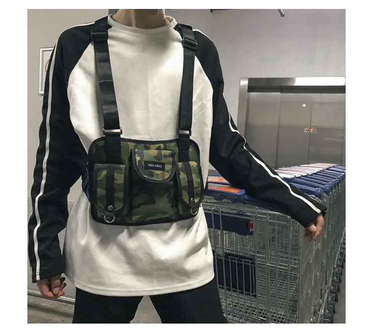 Модная поясная сумка в стиле хип-хоп, функциональная сумка через плечо, уличная тактическая нагрудная сумка Kanye West bolso cintura mujer
