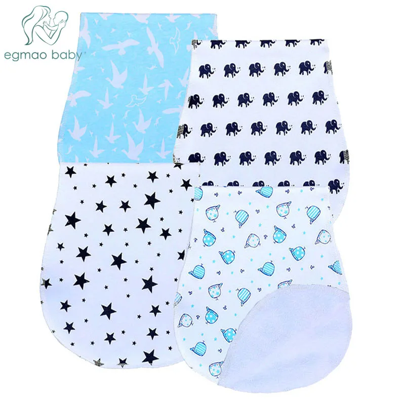 

3 Layer 100% Cotton Fabric Baby Burp Cloths Baby Burp Set Curved Absorbent Newborn Waterproof Baby Bibs For Girls & Boys (3Pack)