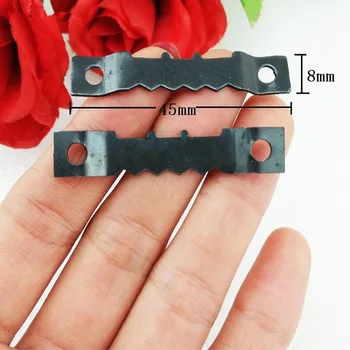 

50PCS 45x8mm Serrated Hooks Hanging Picture Oil Painting Mirror Frame Hooks Hangers Black