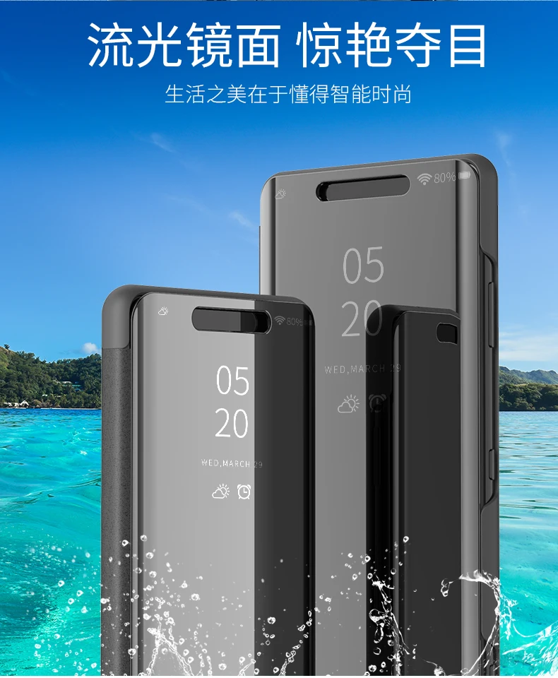 Флип УФ HD умный зеркальный чехол для sony Xperia XZ3 XZ 3 Smart Clear View Флип Стенд кожаный чехол для телефона Funda Capa Coque ZX3