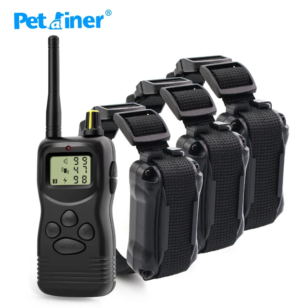 

Petrainer 900-3 Hot sell Dog Training Collar 3 Dogs with 99LV Electric Shock LCD Display Basic Control Trainer For 3 Dogs