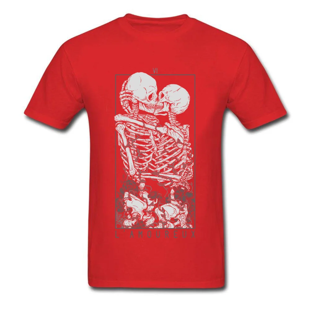 The Lovers Summer Autumn Pure Cotton Crew Neck Tees Short Sleeve Summer Clothing Shirt New Design Design T Shirt The Lovers red