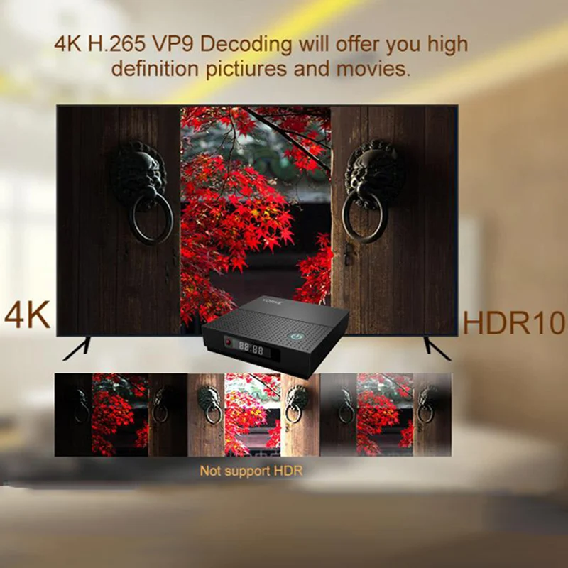  VORKE Z6 Plus Android 7.1.2 Smart TV BOX Amlogic S912 3GB DDR3 32GB eMMC 4K TV BOX 5.0 AC WIFI 1000