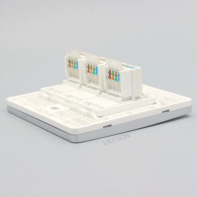 3 Ports CAT5E RJ45 Wall Panel pic 5
