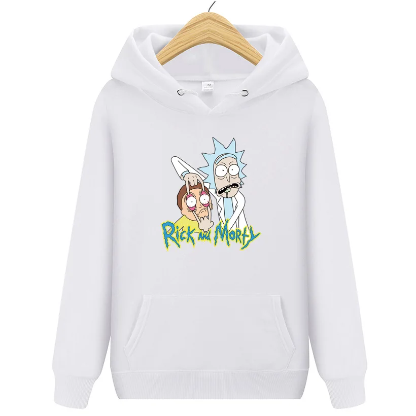 الخريف الشتاء الساخن الطباعة ريك و Morty سوياتشيرتس أنيمي هوديس مضحك هودي القطن Loog كم عارضة قمم ريك Morty