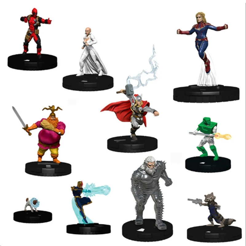 30 шт случайный Marvel& Heroclix DC Дэдпул Марвел Капитан фигурка железного человека игрушки куклы Brinquedos Figurals коллекционные модели подарок