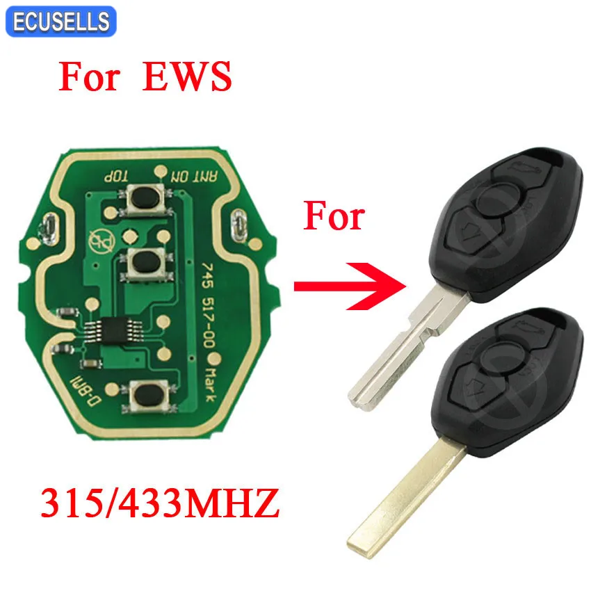 10 Pcs/Lot EWS Remote Control Circuit Board 3 Button 315/433MHZ for BMW