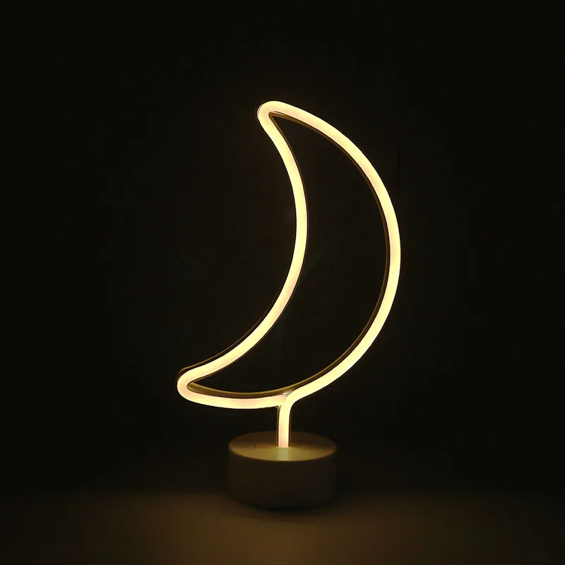 Кактус дерево звезда Луна украшения с неоновым светом LED Настольная лампа для