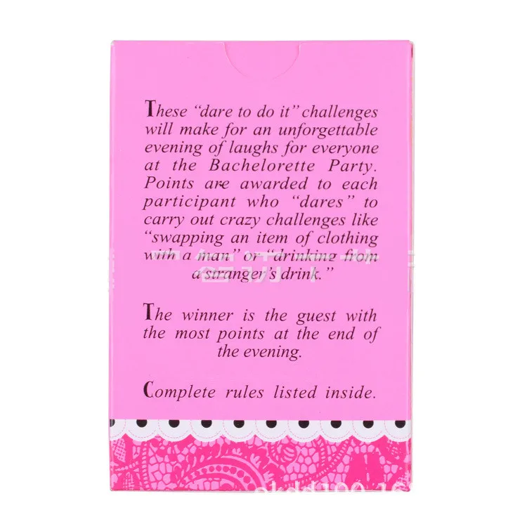 Unmarried Women's Party Card Game Props Bachelorette Party Dare Cards Fun Fun Card Printing Cards Single Party Joy Game qq009