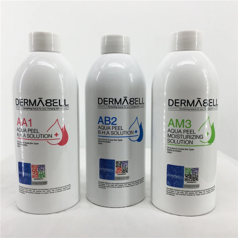 DERMABELL Aqua Peeling Solution AA1 AB2 AM3 Bottles/400ml Per Bottle Facial Serum Hydra For Normal Skin |