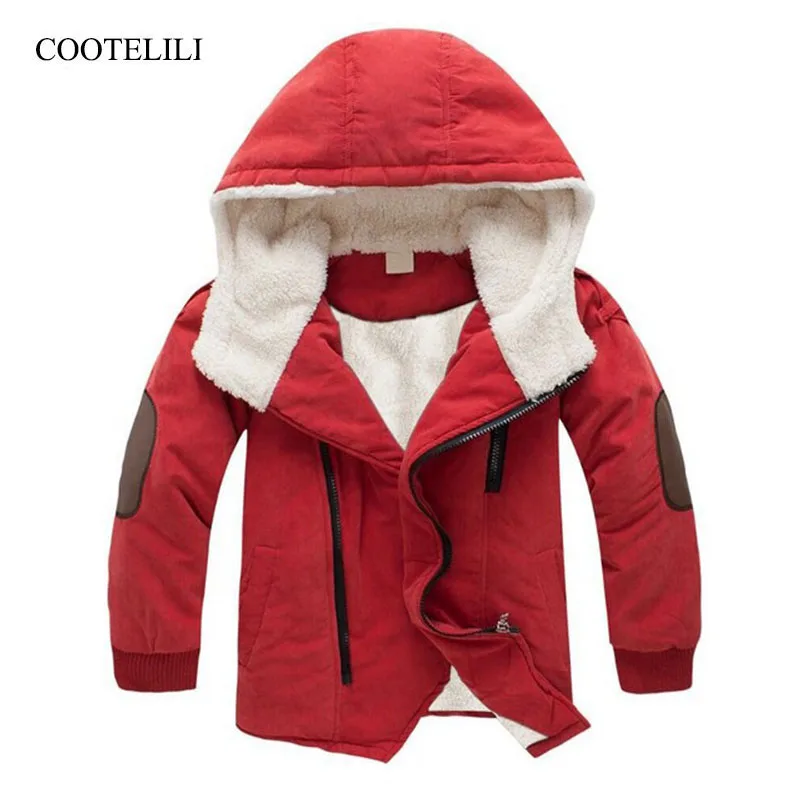 Kaufen COOTELILI Baby Jungen Kleidung Winter Mantel Kinder Jungen Winter Jacke Für Teenager Mit Kapuze Kinder Kleidung Kinder Kleidung Parkas 100 150 cm