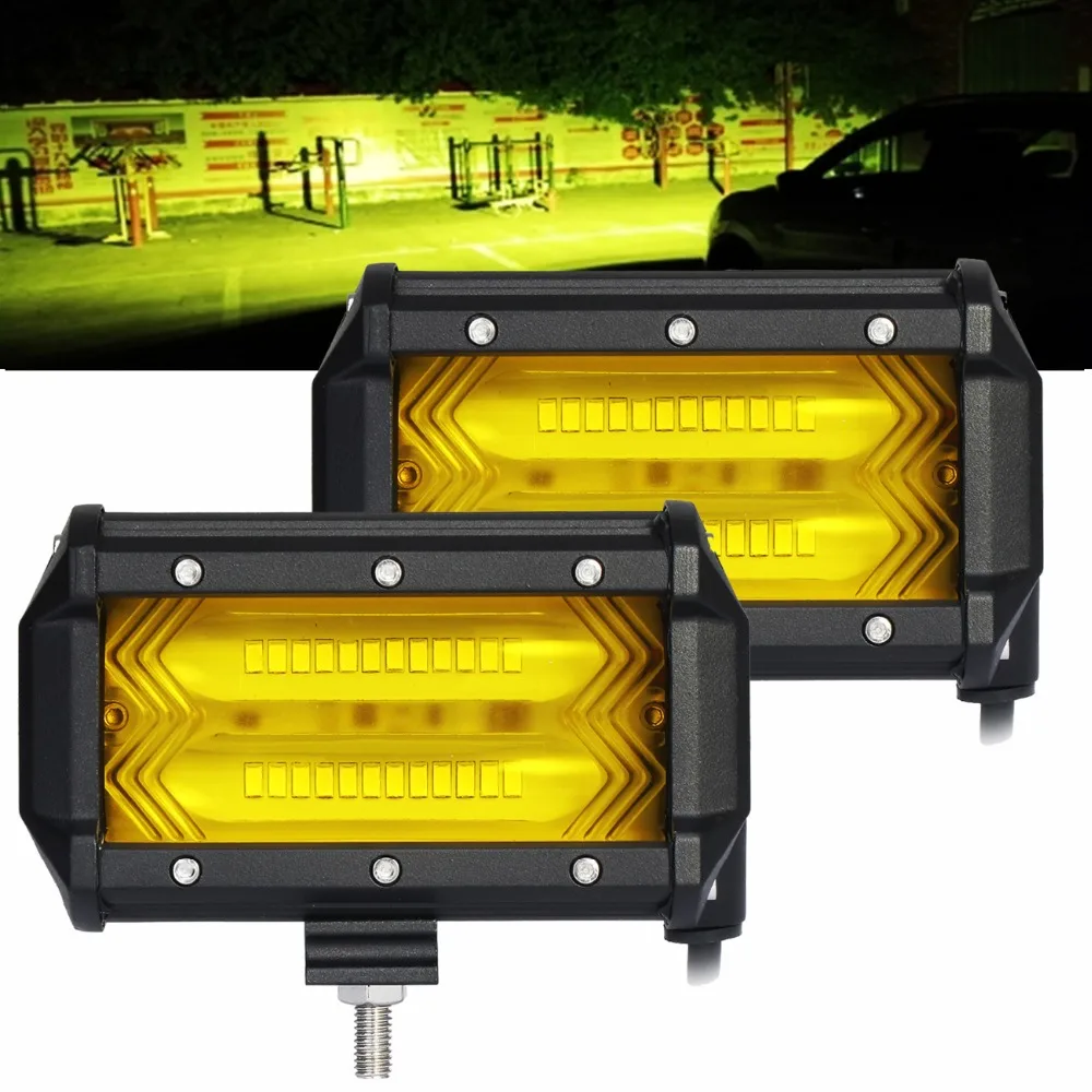 Yellow 6D led light bar