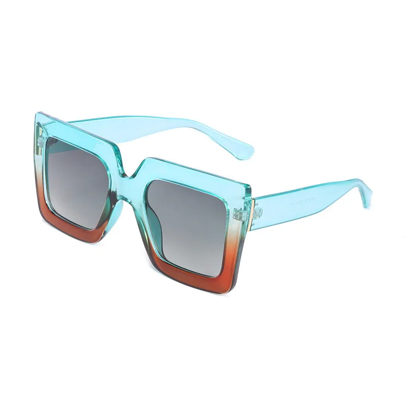 Итальянские Роскошные брендовые негабаритные Квадратные Солнцезащитные очки для женщин и мужчин, фирменный дизайн, ретро оправа, солнцезащитные очки для женщин, зеленые, красные солнцезащитные очки