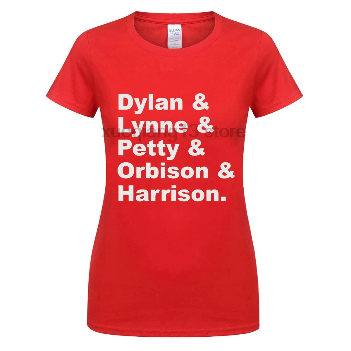 TRAVELING WILBURYS BAND MEMBERS LINE UP GEORGE HARRISO WOMAN/'S AND MAN/'S TSHIRT