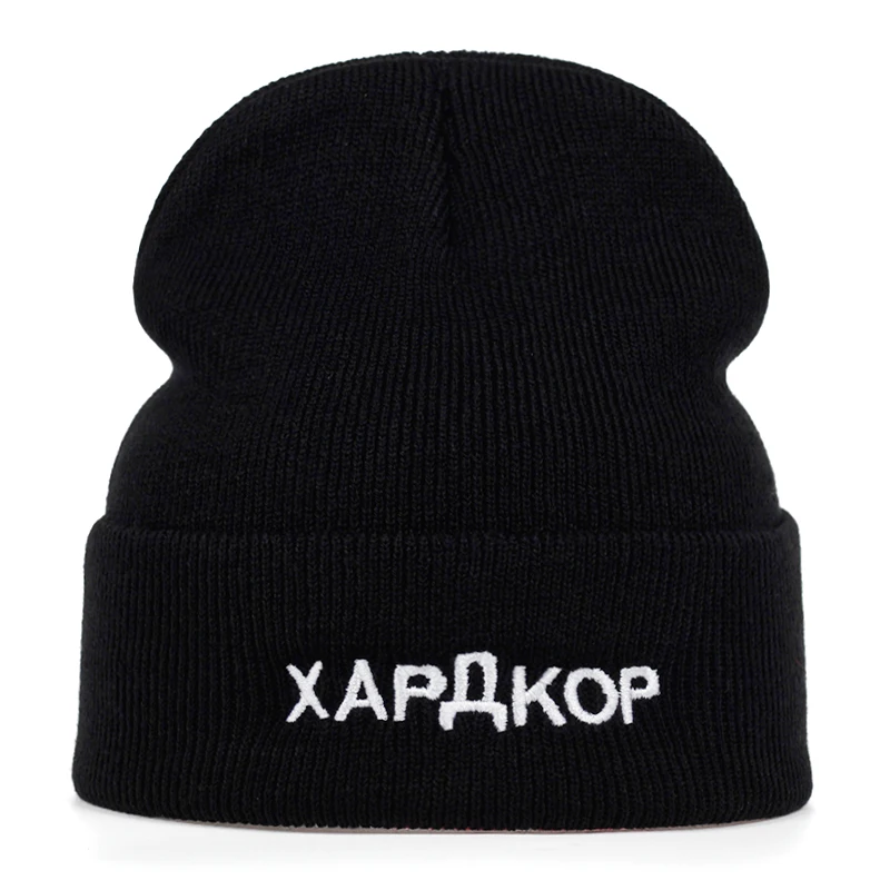 

2019 Winter lady 100%cotton hat new men and women knitting embroidery letter wool hats warm winter ski caps skullies cap