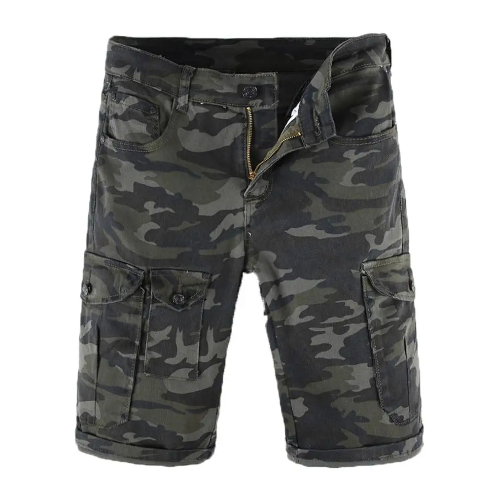 Летние новые модные мужские повседневные свободные камуфляжные многокарманные рабочие короткие брюки летние хлопковые повседневные короткие брюки брендовая одежда
