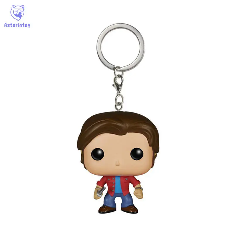 

Keychain Supernatural Sam action figure Bobble Head Q Edition no box for Car Decoration