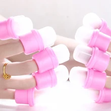 10 шт. переносной ногтей Замочите Soaker для снятия лака DIY ногтей Книги по искусству инструмент акриловые УФ-гель для снятия лака Розовый Цвет Маникюр Инструмент