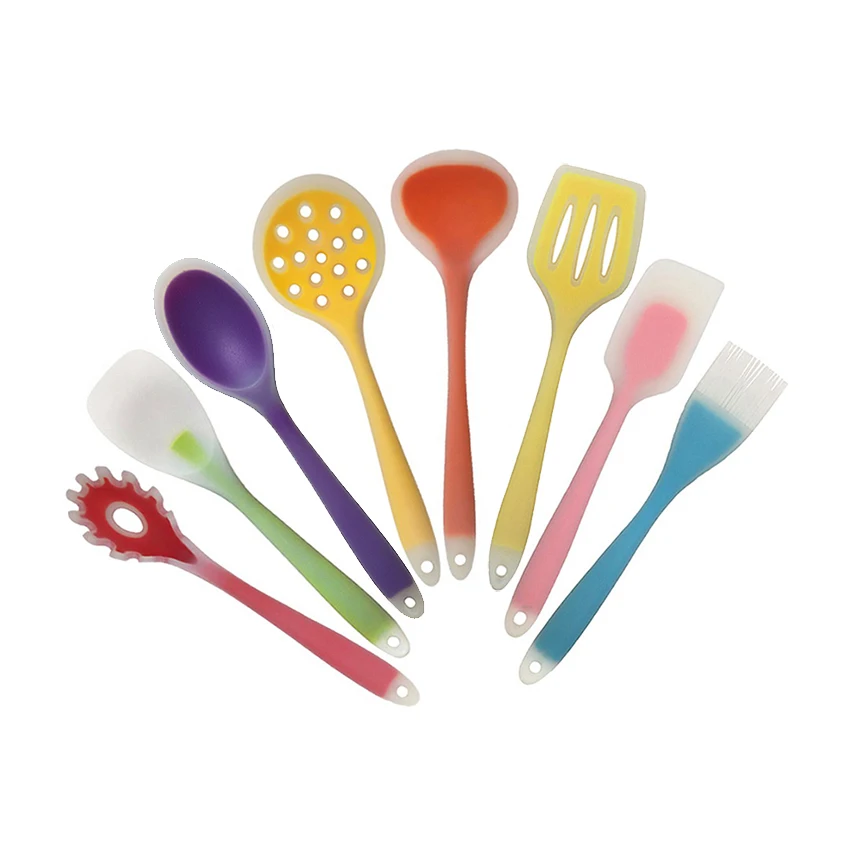 

8Pcs/Set Silicone Cooking Utensils Set Kitchen Cooking Tools Set Non-Stick Silicone Baking Tools 8 Style Kitchenware Accessories