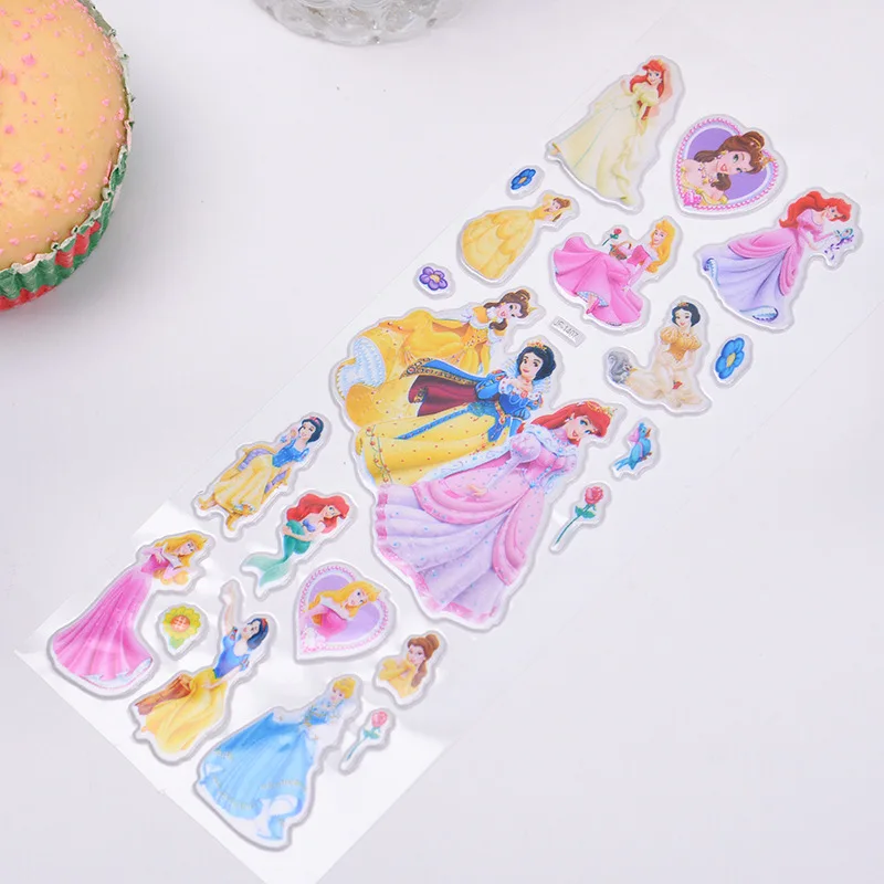 12 листов мультфильм Белоснежка Принцесса объемные наклейки Скрапбукинг для детей номеров Декор дневник украшение для ноутбука игрушка 3D стикер