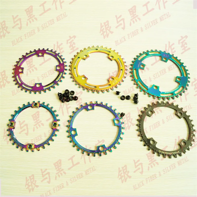 

FOURIERS Full CNC made narrow-wide bicycle chainring for 1x system 34T-40T For PCD/BCD 104mm x 4 arms standard