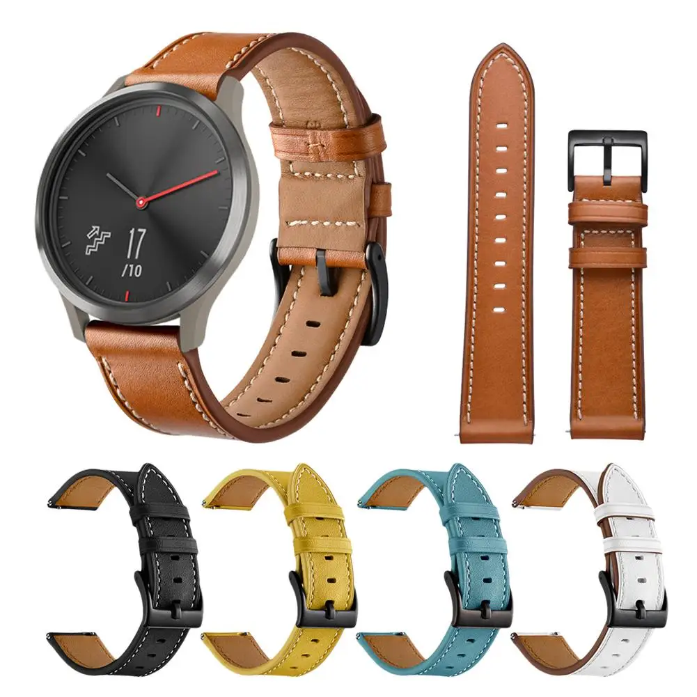 Сменный ремешок для наручных часов Смарт часы кожаный Garmin Vivoactive 3/Vivomove HR 20 мм