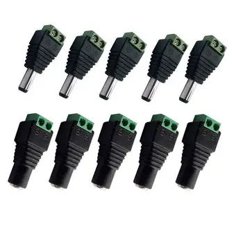 

10Pcs Male Female DC Power Plug Jack Adapter Wire Connector for CCTV r20