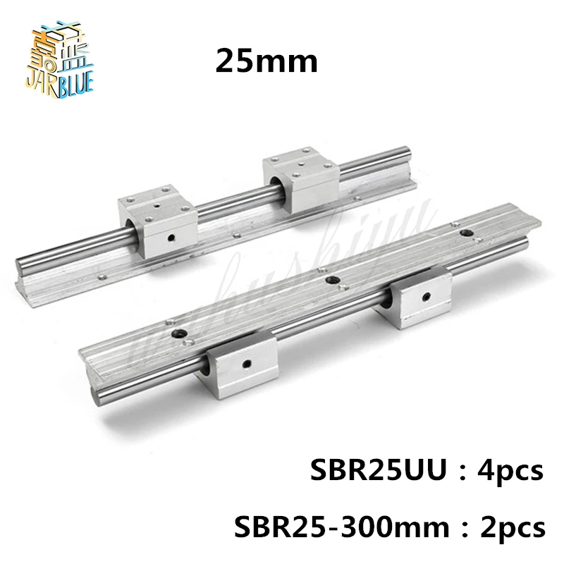 

2pcs SBR25 - 300mm linear guide with 4pcs SBR25UU block
