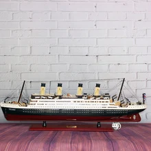 80*12*25 cm Big Size Titanic Ship Model Toys Solid Wood Ship Model Kit with ELD Lights Holiday Gifts Christmas Gifts