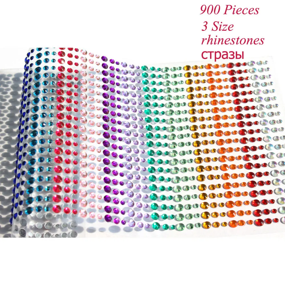 Aliexpress Buy 900Pieces sheet 3 Size Rhinestones For Nails DIY