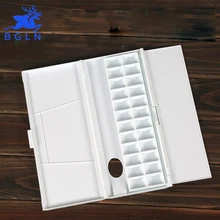Bgln Moisturizing Watercolor Paint Palette 24 Grid Professional Art Plastic Watercolor Palette Art Supplies
