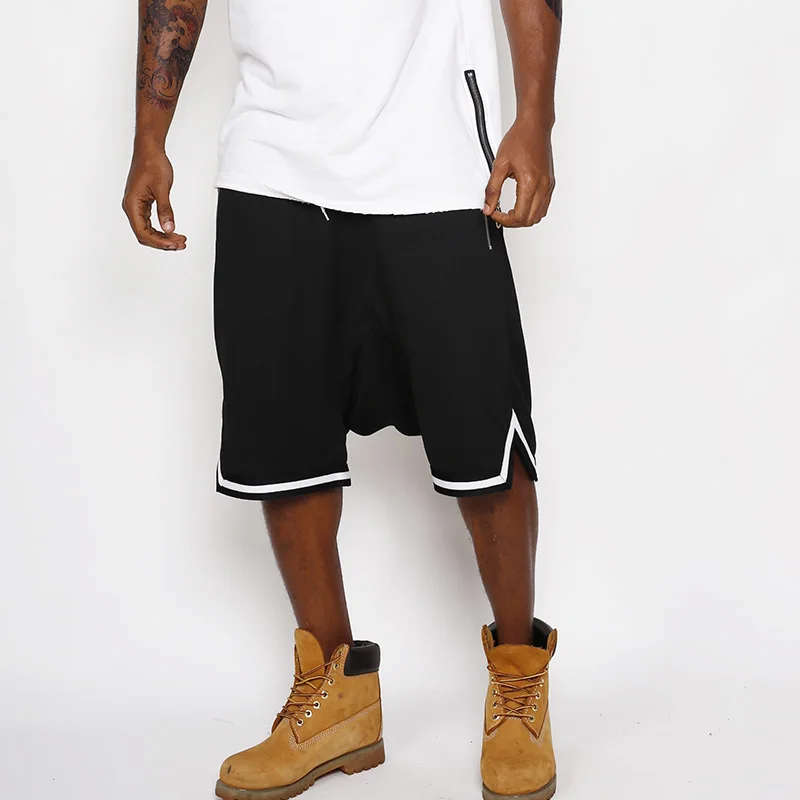 

Hot Man Short Models fog Mesh Hanging File Shorts Casual Wide Leg Knee Length Breathable Loose Style M-2XL