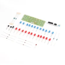 NE555+ CD4017 красный синий двойной цвет мигающая световая доска комплект стробоскоп практика обучения led-лампы модуль