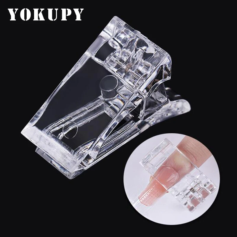 

5pcs Clear Quick Building Nail Tips Clip False Finger Extension Maincure Art Builder Tool For Polymer Gel UV Gel Mold Dual Forms