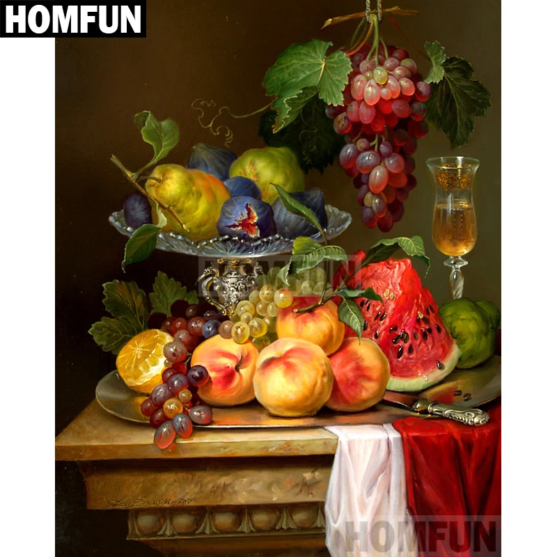 

HOMFUN Full Square/Round Drill 5D DIY Diamond Painting "Fruit still life" Embroidery Cross Stitch 5D Home Decor Gift A02094
