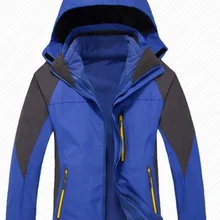 Человек Лыжный Спорт Training Водонепроницаемый Рыбалка открытый 3in1 куртки поход теплый кемпинг Пеший Туризм Спортивная верхняя одежда плюс Размеры 3XL