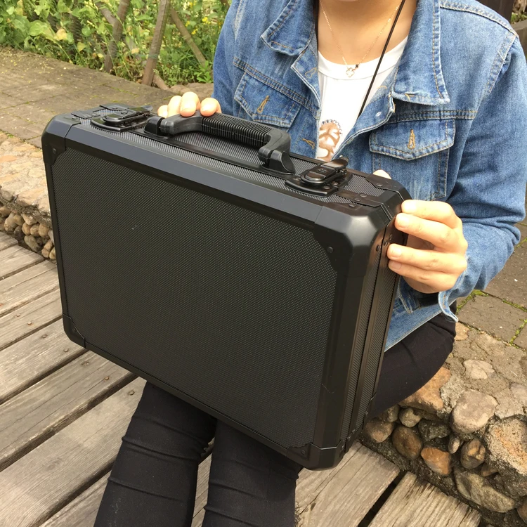 Aluminum Tool case suitcase toolbox File box Impact resistant safety case equipment camera case with pre