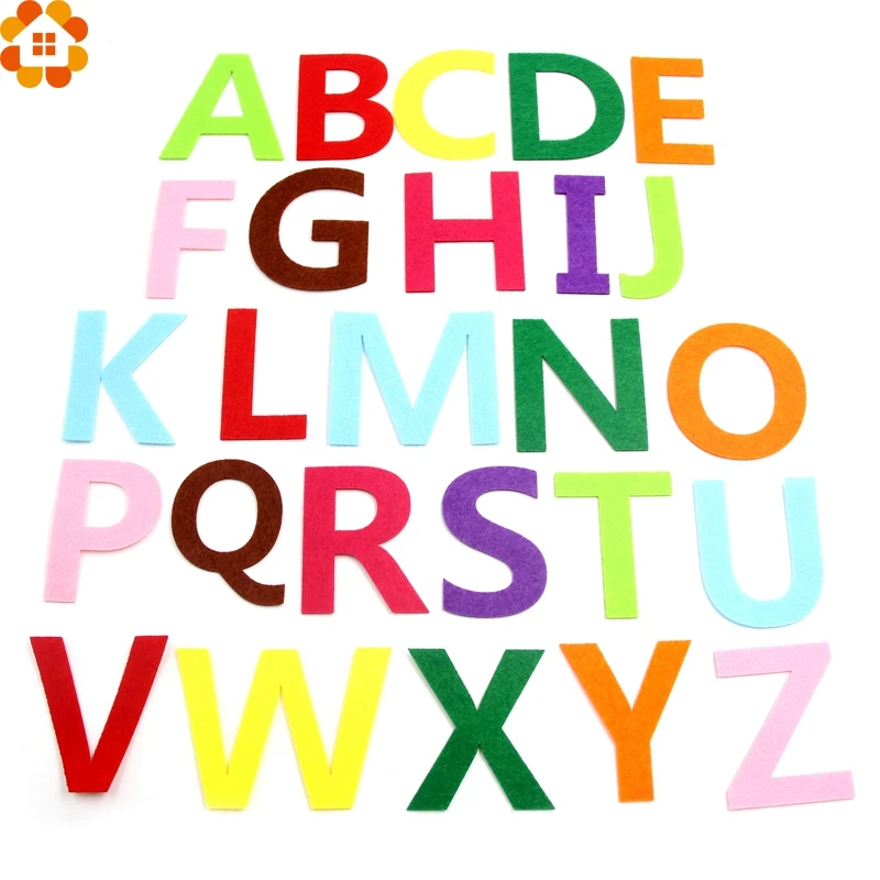 26 Pz Az Non Tessuto Di Feltro Alfabeto Lettere Fai Da Te