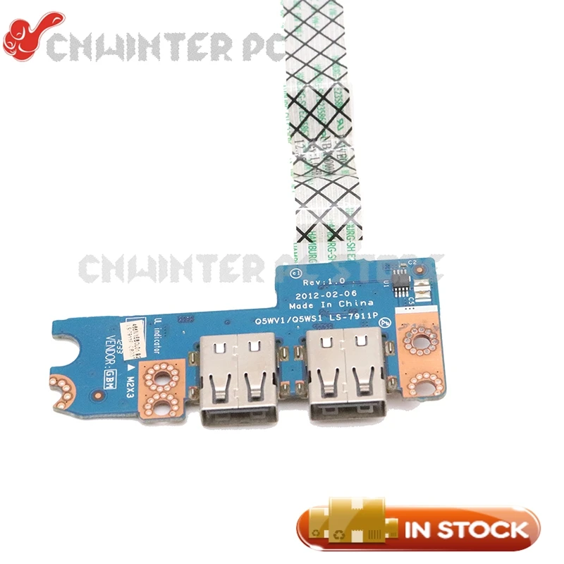 

NOKOTION USB BOARD For ACER Aspire E1-521 E1-531 E1-571 V3-571 V3-531 with Cable Q5WV1 Q5WS1 LS-7911P Works