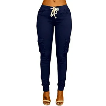 

Women Pants Black S-4XL Plus Size High Stretch Casual Pants 2019 New Spring Autumn Fashion Slim Chic Pencil Pants Feminina LD746