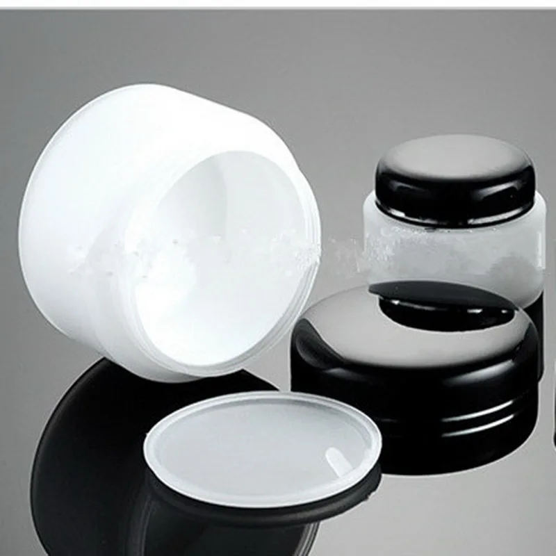10pcs/lot 15g 30g 50g New Double Layers PP Cream Jar Packing Box With White Lid Color Plastic Bottle Threaded Cap | Красота и