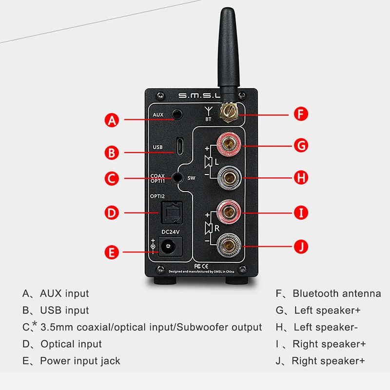 Цифровой усилитель мощности для наушников s. M.S.L. SMSL AD18 Bluetooth4.2 USB DSP Hi Fi TAS5508C TAS5342A