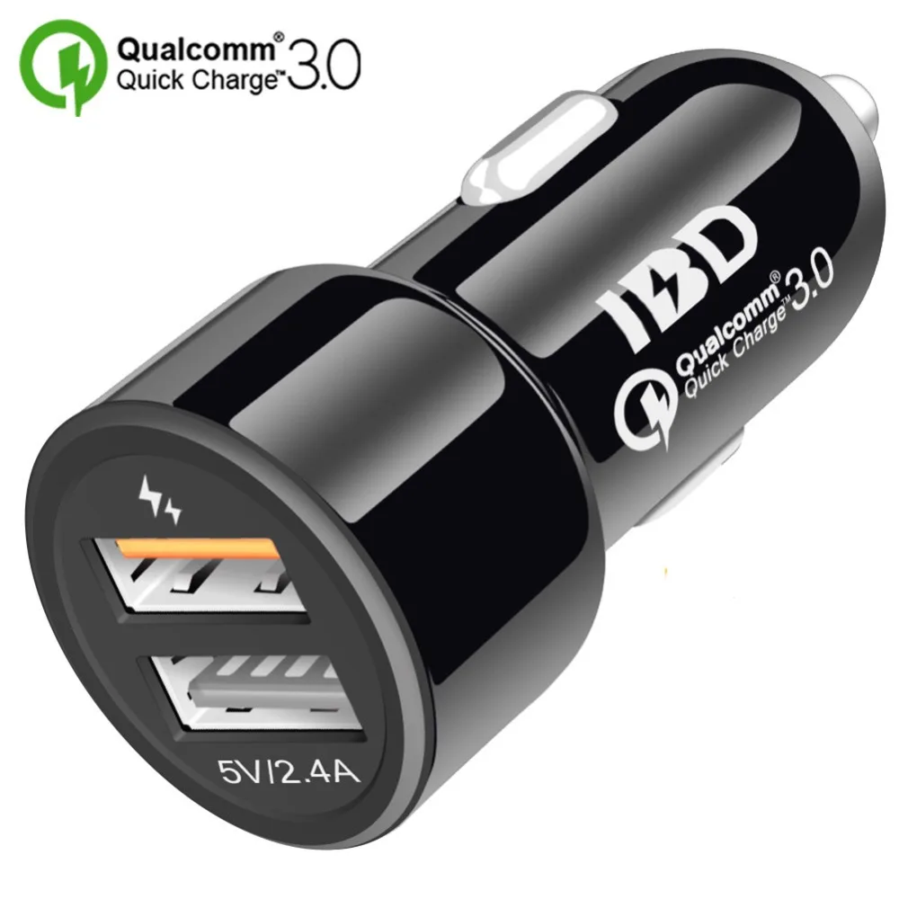 IBD PowerDrive USB 3.0 سيارة شاحن آيفون/سامسونج غالاكسي S9 S8 S7/LG G6 G5 الهاتف شاحن سريع شاحن سيارة ولاعة السجائر