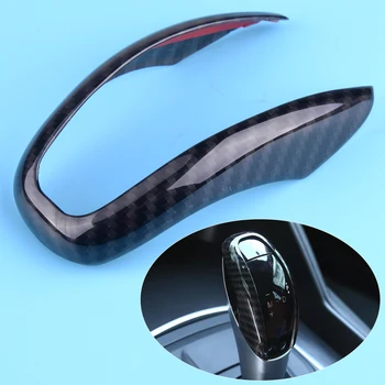 

CITALL Carbon Fiber Texture Car Gear Shift Head Cover Trim Frame Styling Accessories Fit for Alfa Romeo Giulia Stelvio 2017