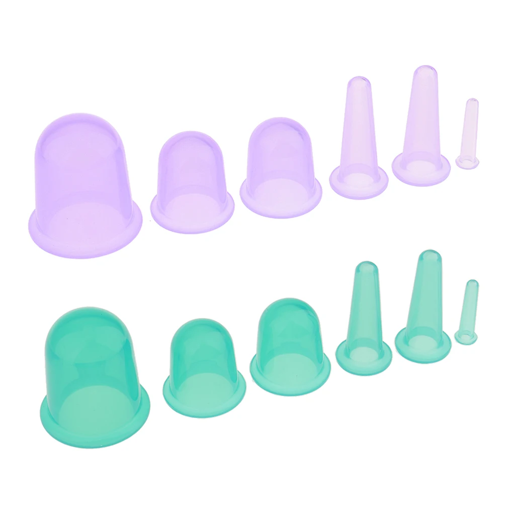 

2 Set of Silicone Anti Cellulite Massage Vacuum Cupping Body Facial Eyes Cup for Professional & Home Use