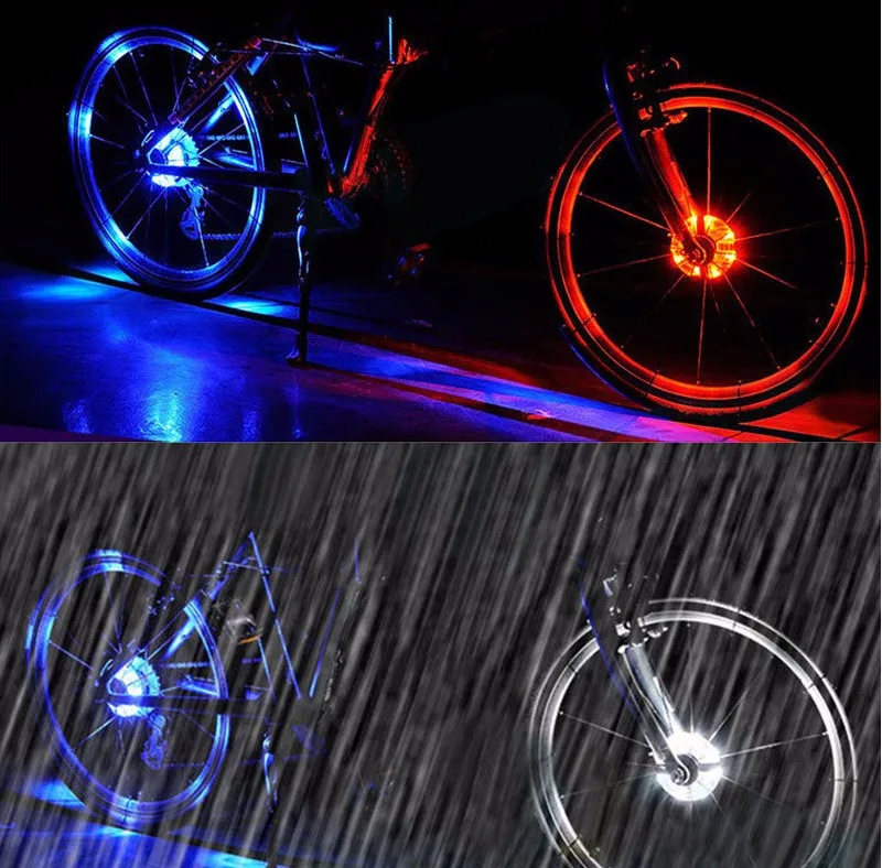 Велосипедный светодиодный фонарь со спицами на переднее/заднее колесо для заднего колеса, Предупреждение льный фонарь для езды на велосипеде MTB, ночное Велосипедное защитное украшение Acces