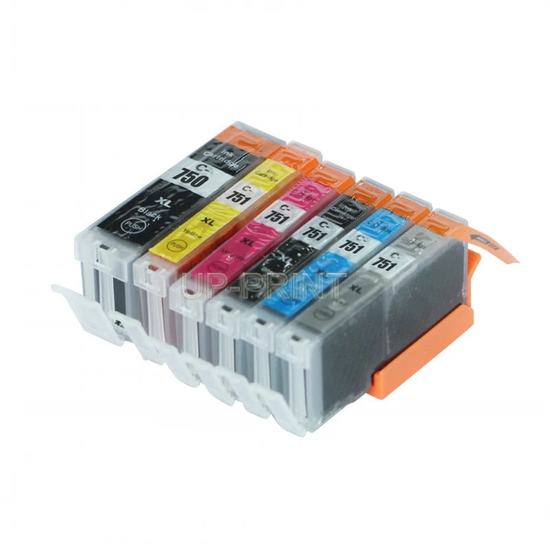До 12 шт./2 комплекта чернильный картридж PGI750 CLI751 для Canon IP7270 MG5470 MG5570 MG6470 MX727 MX927 MG6370