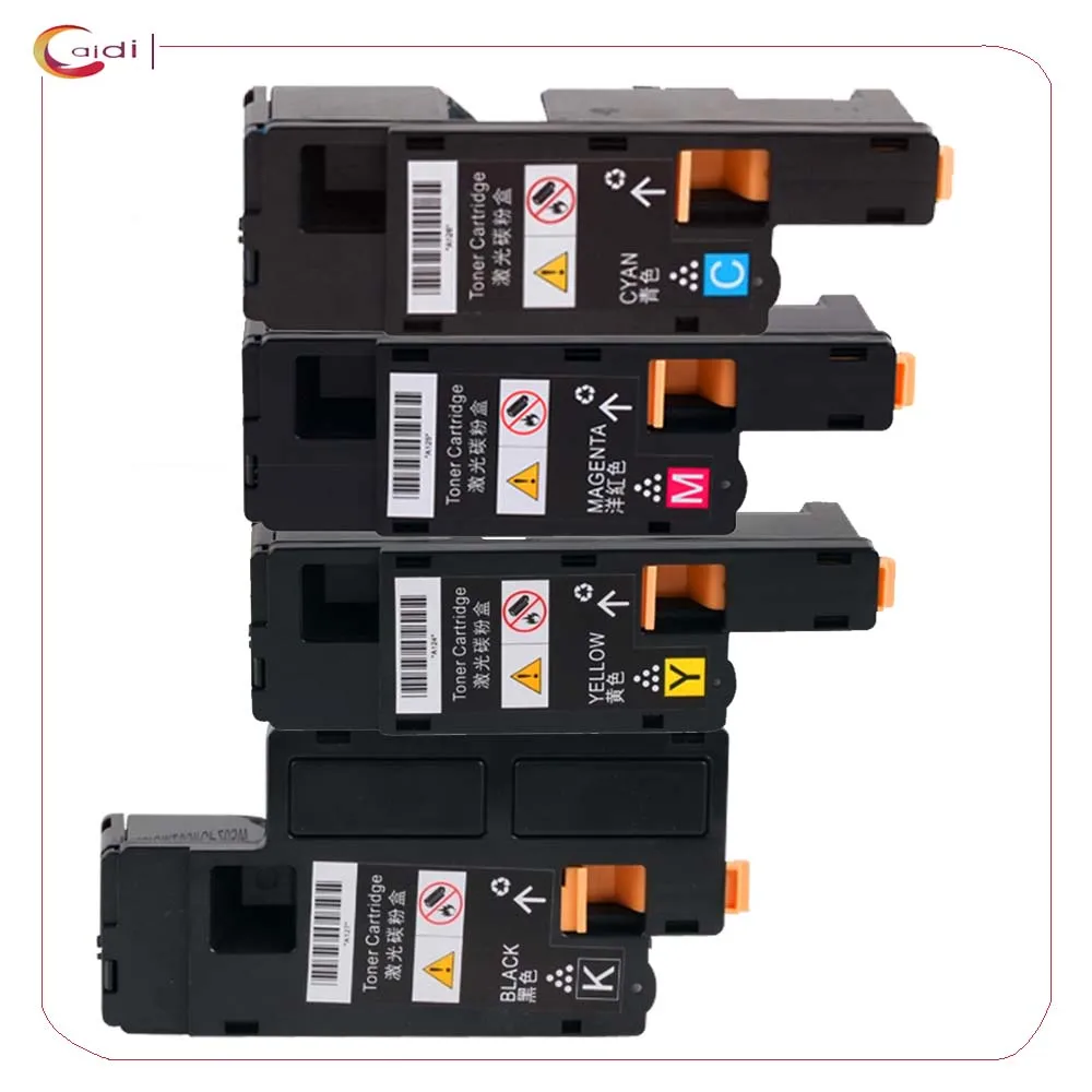 Набор сменных тонер-картриджей для принтеров Dell color C1660 C1660W C1660cnw 4PK(1 черный, 1 голубой, 1 пурпурный, 1 желтый